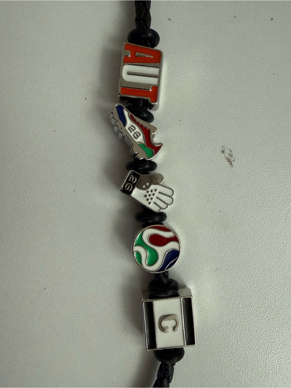 FIFA 2026 official Soccer Themed Braided Leather
Charm Bracelets